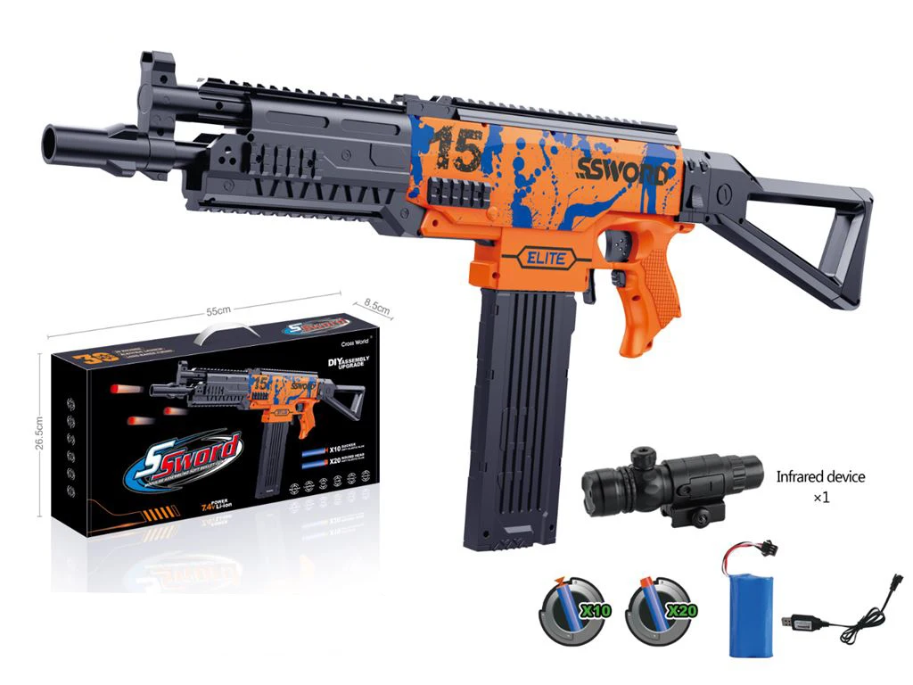 Outdoor AR Automatic Electric Foam Bullet Shooting Guns Blaster Air Soft Bullets Gun Toys For Kid