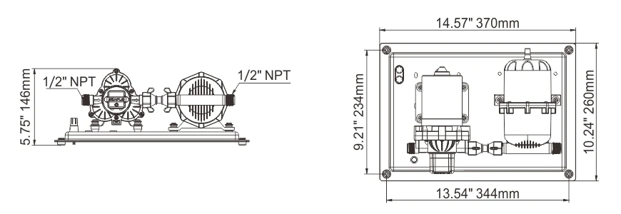 Резервуар для воды SEAFLO 12 В мощный 3 0 галлонов герметичный водяной насос кухни