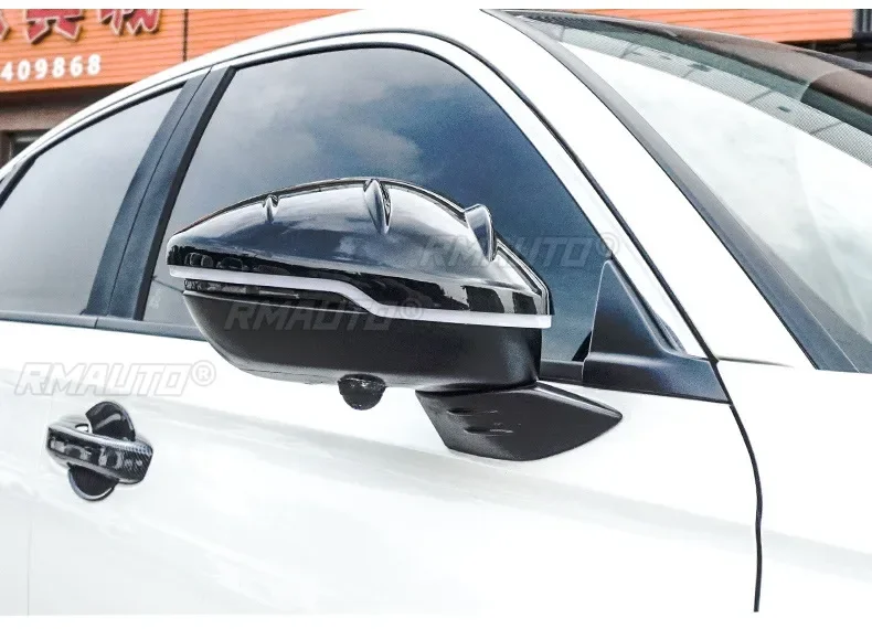 Civic Rearview Mirror Cover Caps Carbon Fiber Look MUGEN Style Body Kit For Honda Civic 11th Gen 2021-2024 Car Accessories