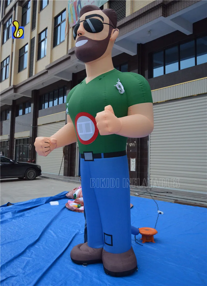12 Feet High Inflatable Muscle Men Balloon, Holland Dolls for advertising