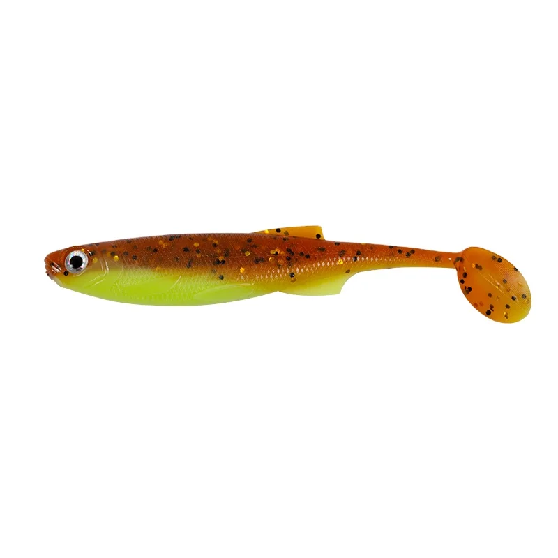 D1 new design Fishing Lure grub Artificial Paddle Tail Soft Bait 75mm 100mm T Tail soft plastic fishing lure