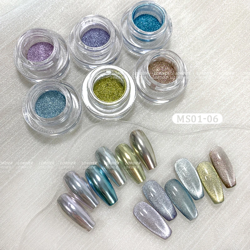 New Trends Mirror Chrome Powder Loose Powder Chameleon Nail Pigment Cat Eye Powder