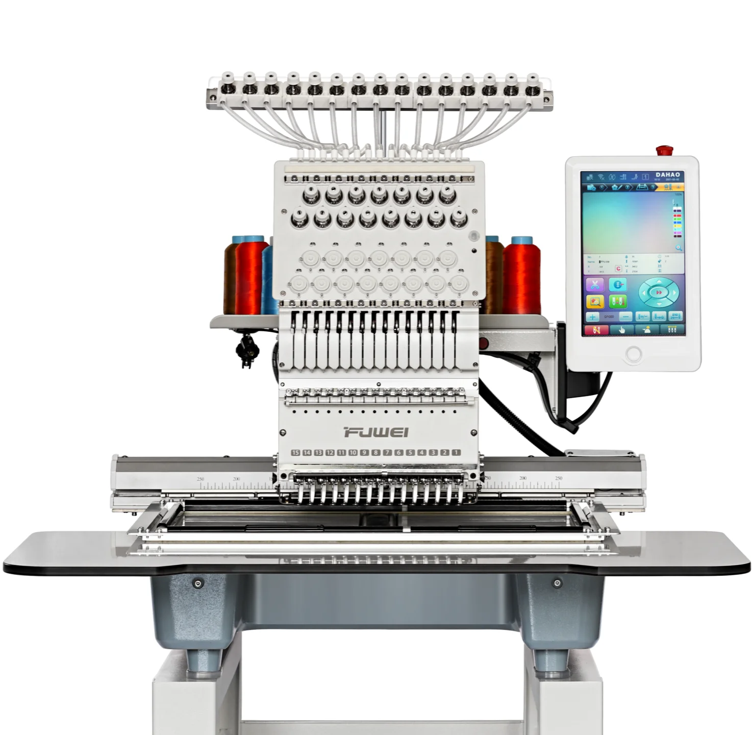 FUWEI 7days delivery In stock commercai 12/15 needles computer single head embroidery machine in USA
