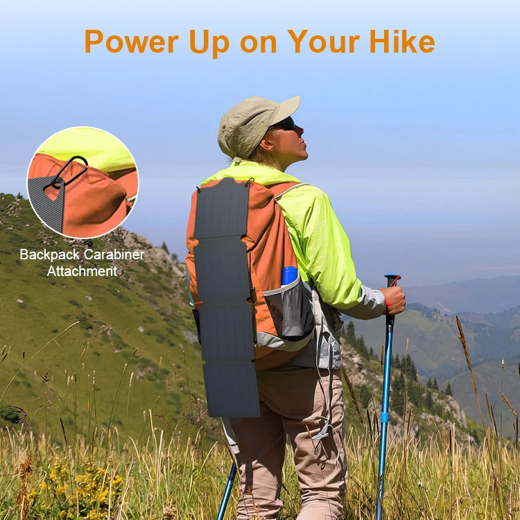 IP67 Waterproof 15-56W USB Type-C PD QC Fast Charging SunPower Cell Outdoor Portable Foldable Solar Panel Phone Tablet Powerbank