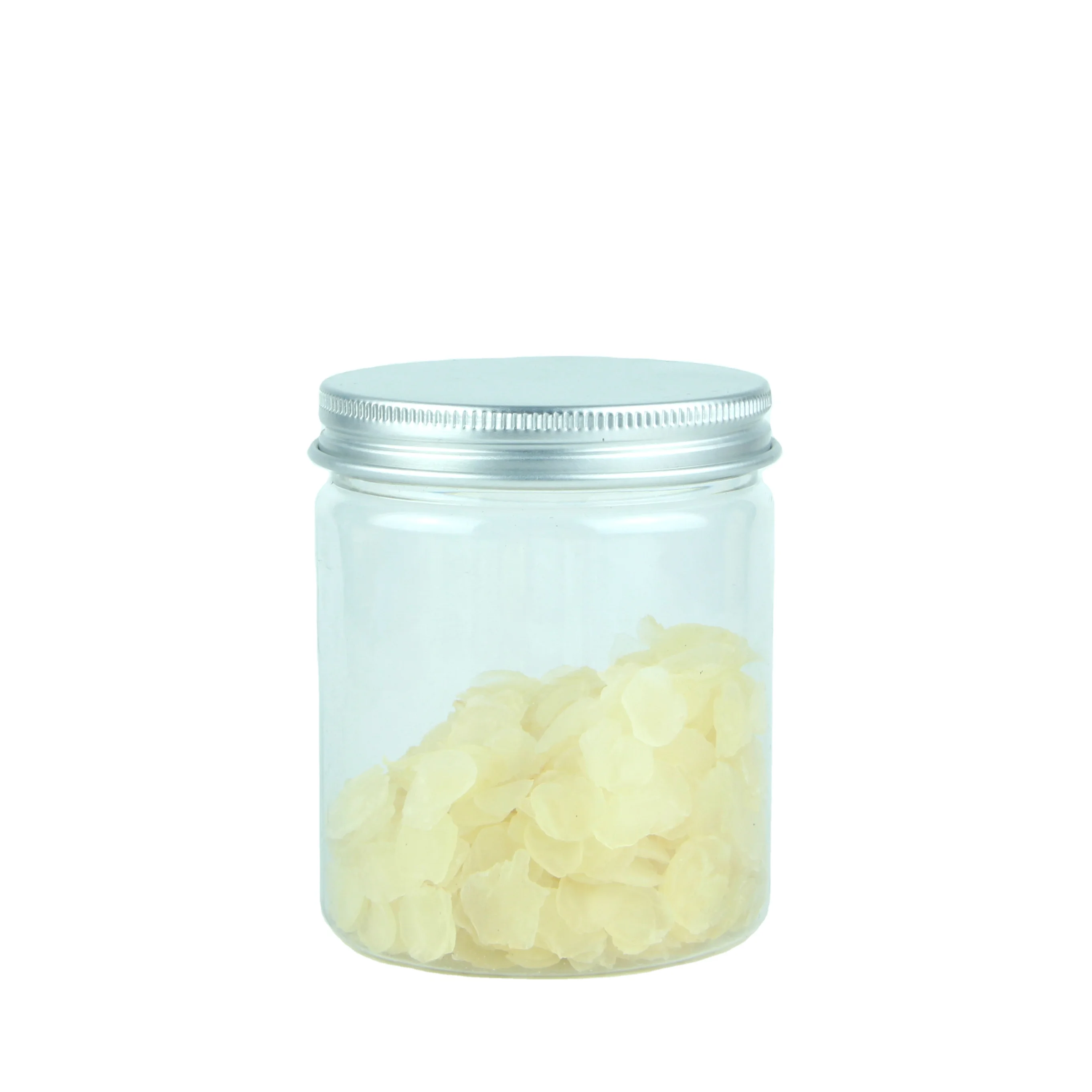 
Custom logo 200ml empty clear air tight pet plastic dried fruit nuts food Storage jars for dessert candies with aluminum lid 