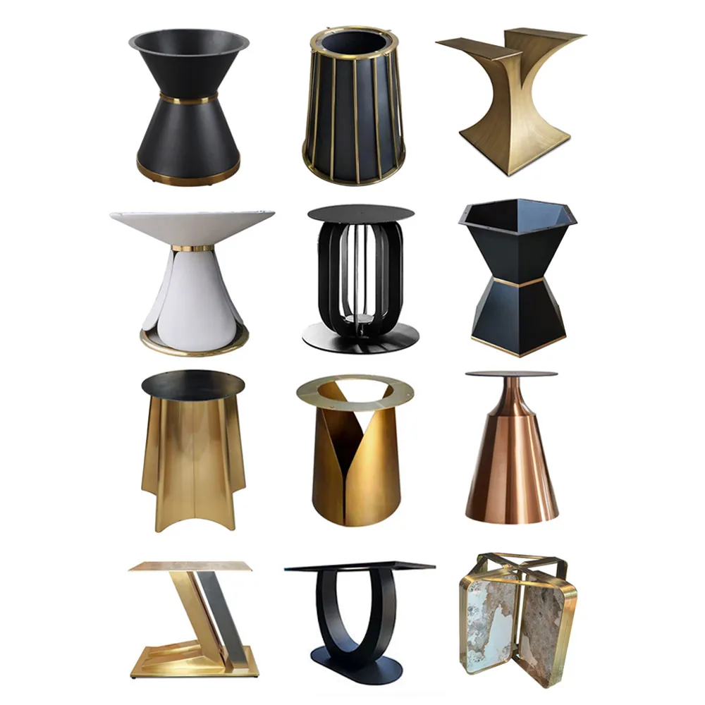 Factory price Stainless steel heavy duty wholesale luxury table modern base