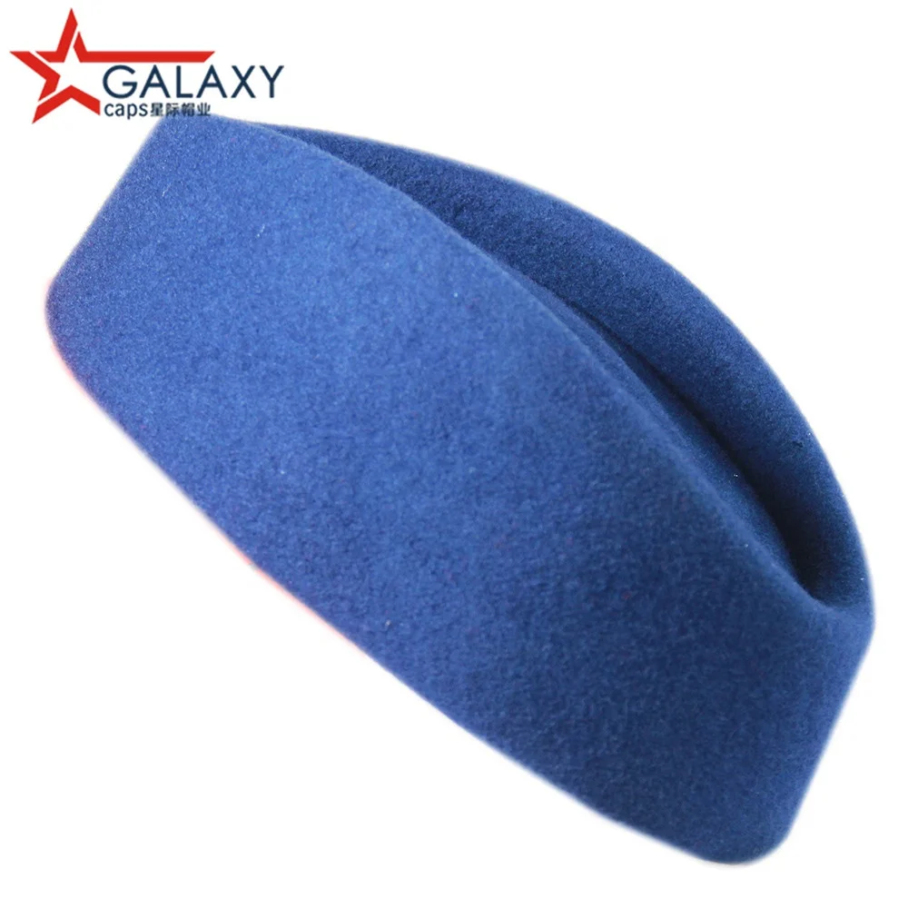 High quality airline stewardess career Hostess Uniform hat round top air hostess hat