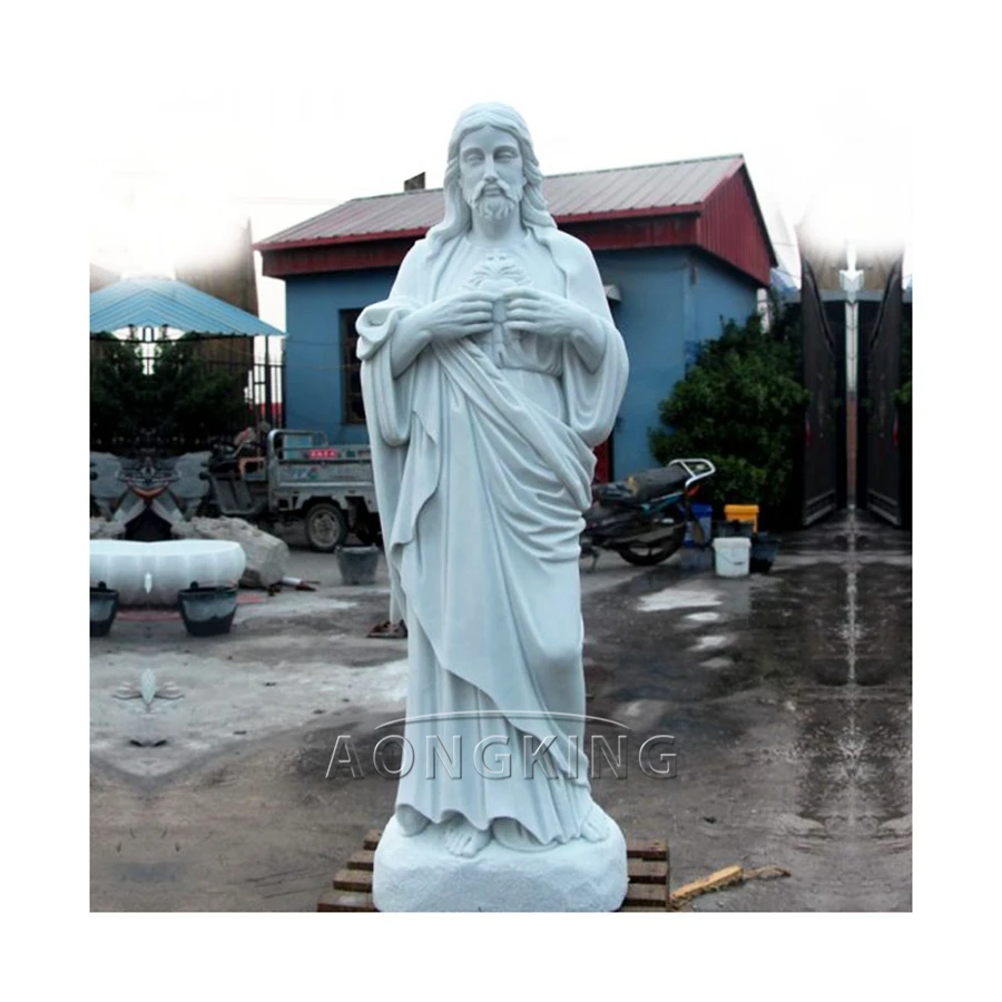Outdoor Religious White Marble Holy Family Virgin Mary Child Jesus st joseph statue catholic