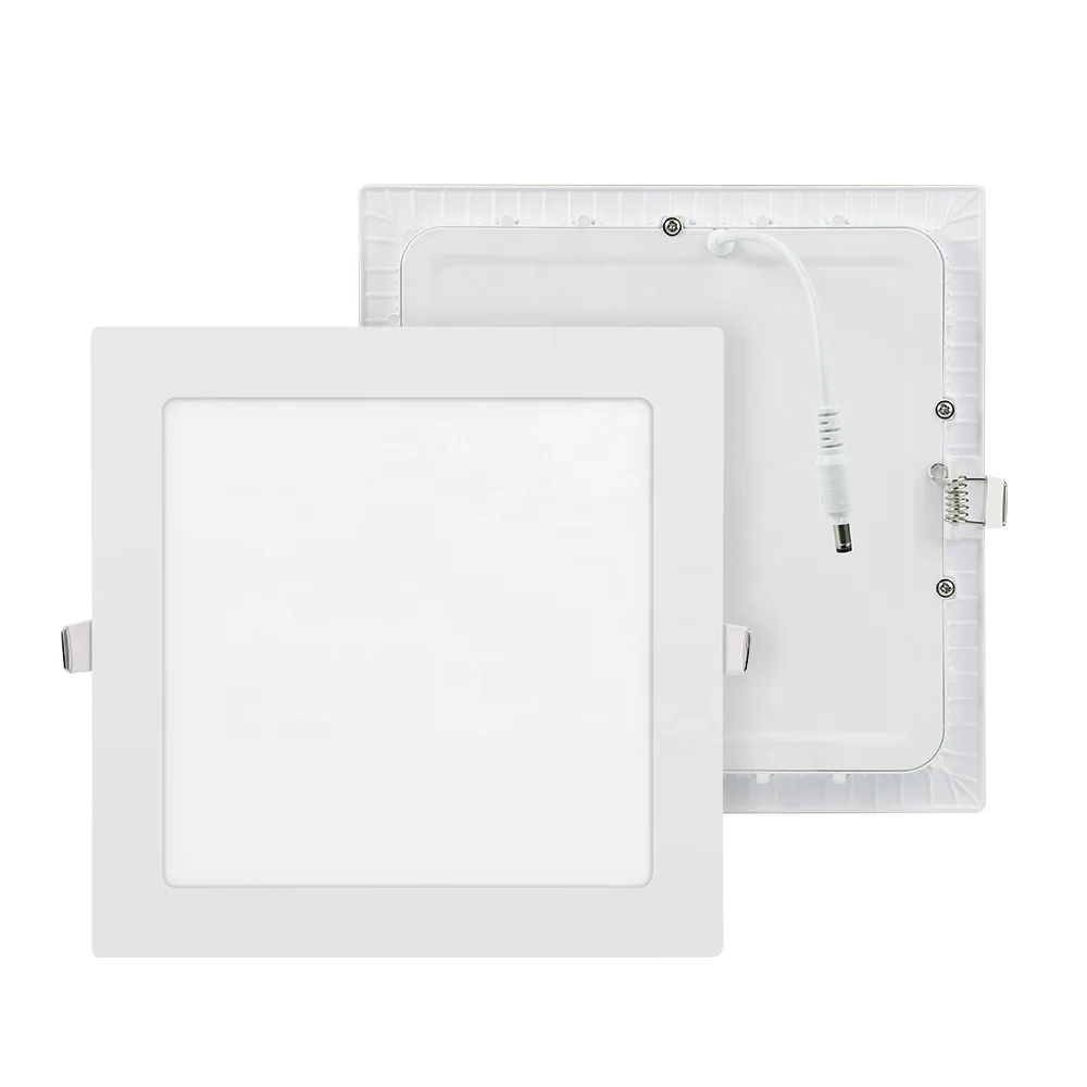 Custom Recessed LED Panel Downlight 6w 12w 18w 24w 30w DIP Switch Tri Color Round Square 4 Inch 6 Inch SMD LED Panel Light