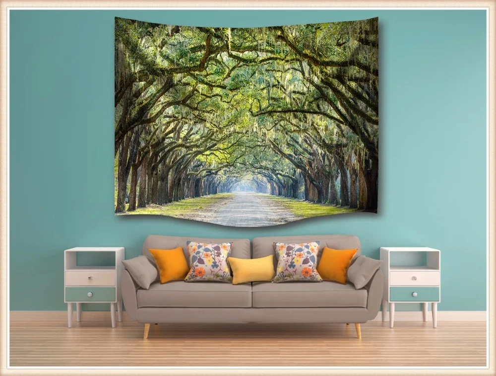 Unique Design digital printing polyester chinese tapestry wall hangings