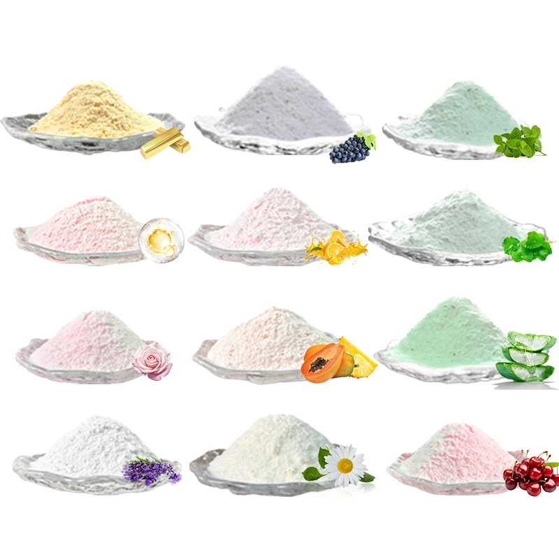 wholesale Organic Natural Plant Extracts Remove Acne Moisturizing Alginate Mask Powder Tea Tree Mentha Peel Off Jelly Mask