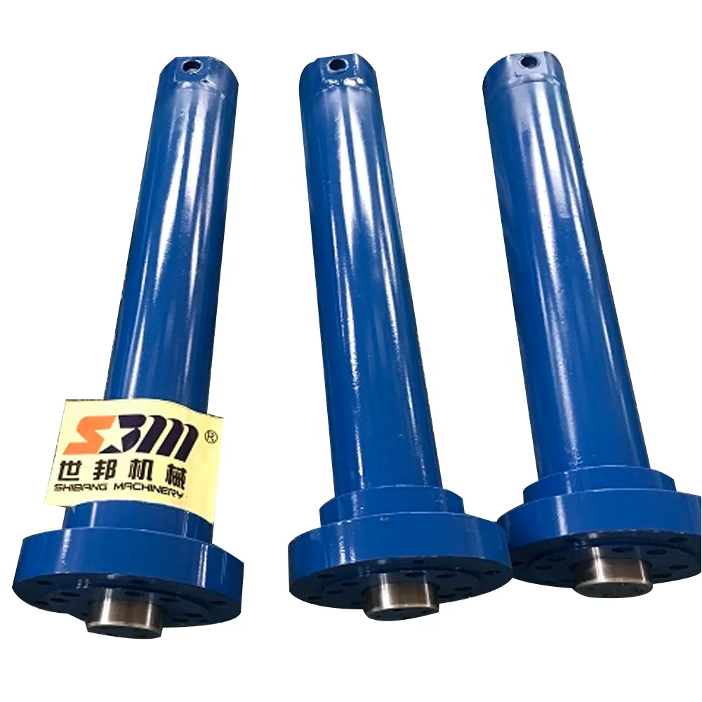 High Quality CE Certification HRC45-50 Hardness Front Flange Plunger Type Oil Hydraulic Cylinder For Press