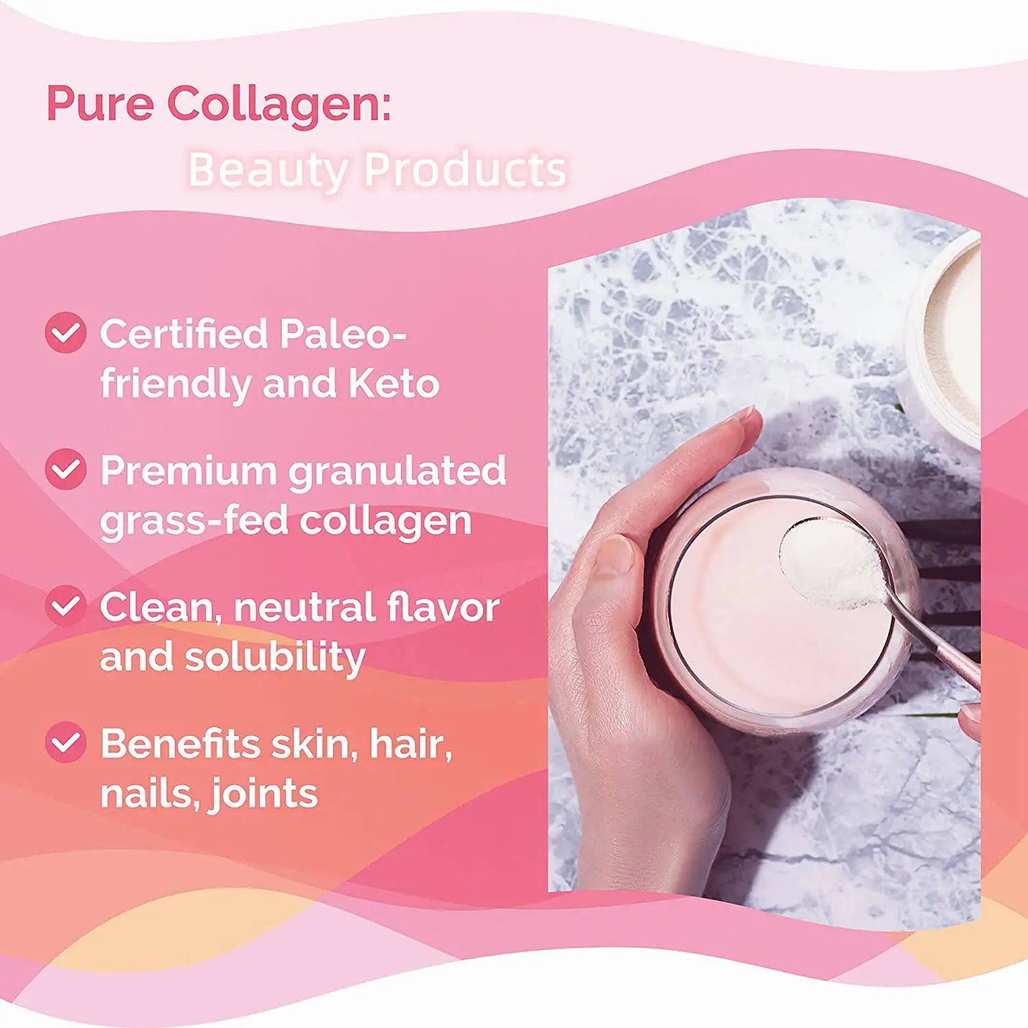 Organic whey collagen protein powder marine collagen peptide powder collagen powder drink in bags and bulk