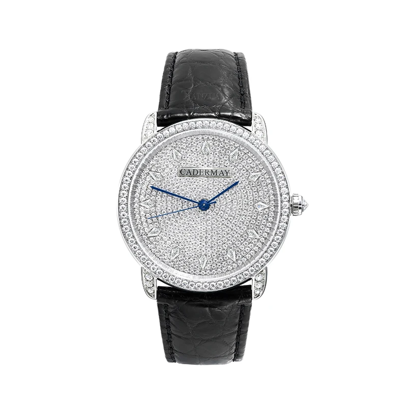 Fine Jewelry fashion water resistant stainless steel watch Hip Hop Iced Out full Moissanite Wristwatch