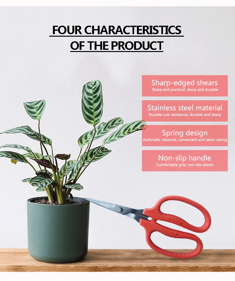 JMDA  Factory Supply Stainless Ergonomic Unique Fruit trimmer grape scissor vineyard grape trimmer