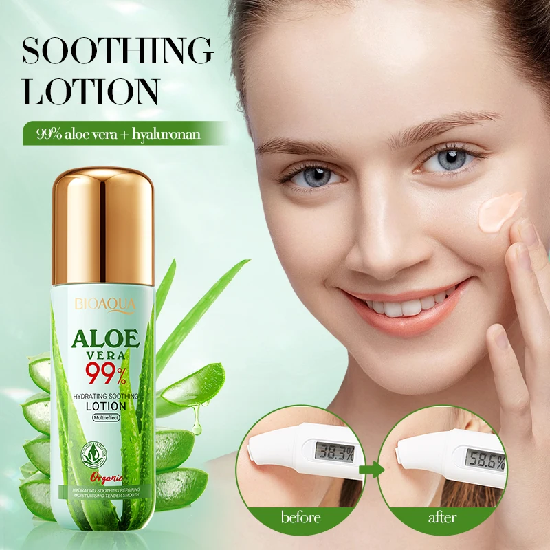 OEM ODM Private Label Beauty Products BIOAQUA Aloe Vera Hydrating Facial Lotion Nourishing Skin Brightens Lotion Repair Cream