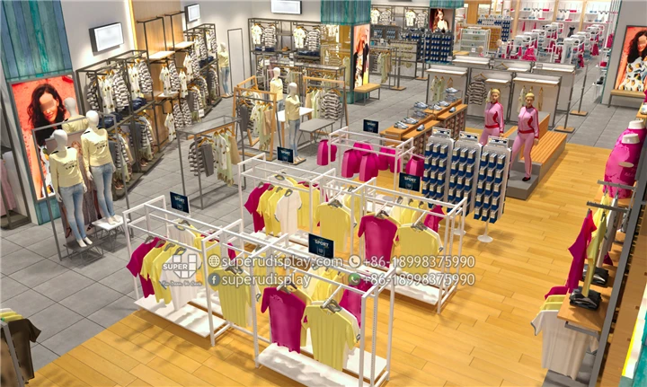Lady Clothing Shopping Mall Display Furniture Chain Store Shop Fitting Display Equipments Fixture in Shopping Mall