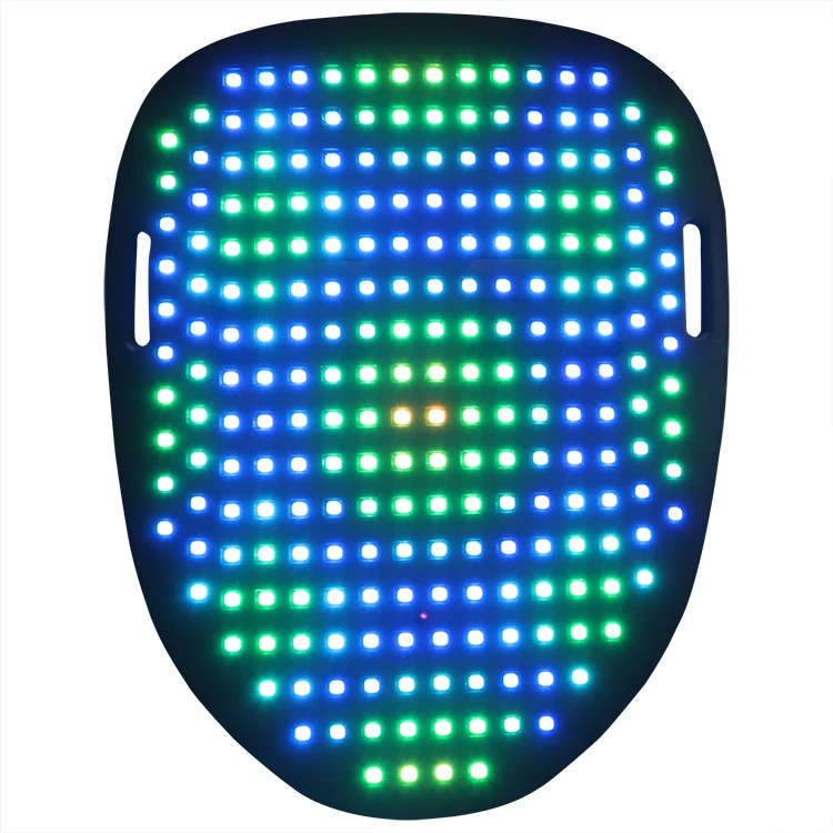 Fashionable LED Sound-Reacting Full Face Mask Economical Halloween and Party Accessory with Glowing Effect