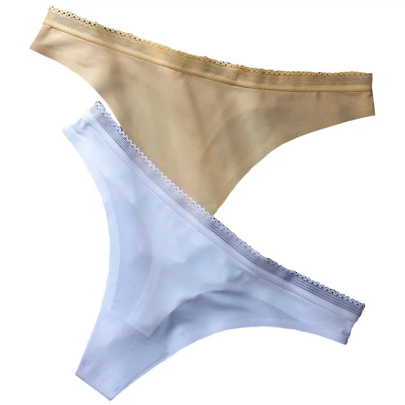 Wholesale Sports Cool Ice Low Waist Sexy Seamless One Piece Thong Panties