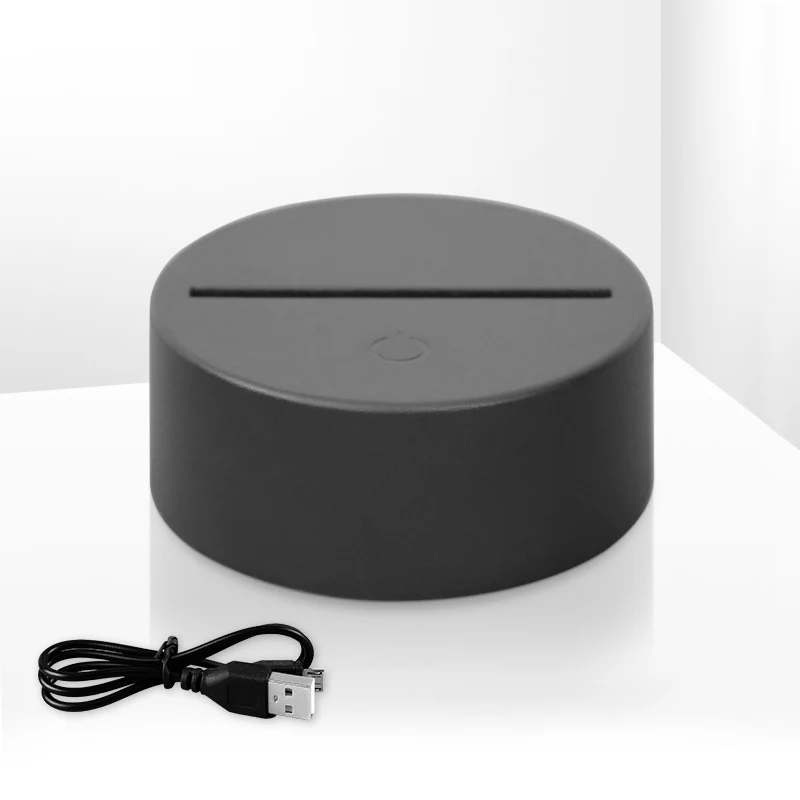 2021 Factory wholesale ABS Touch Control night light base 3D Illusion LED Lamp Base For Acrylic