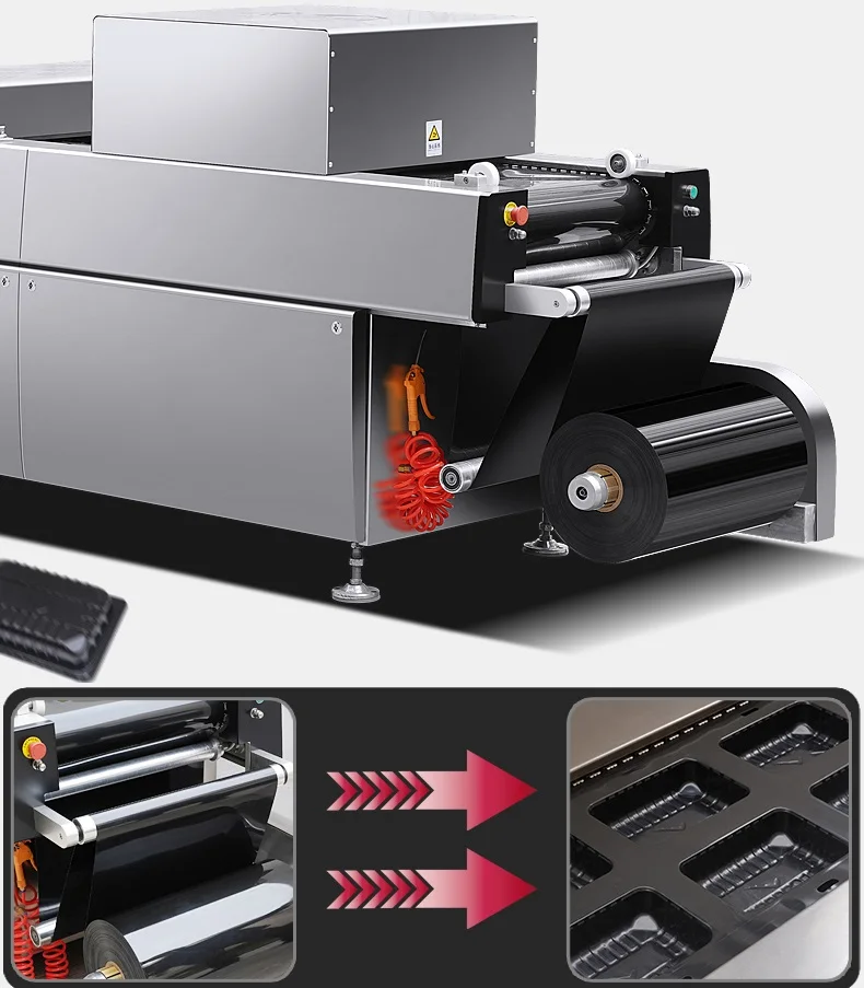 meat thermoforming packaging machine automatic tofu packaging machine cheese thermo packing machine DZL 320 for sausage