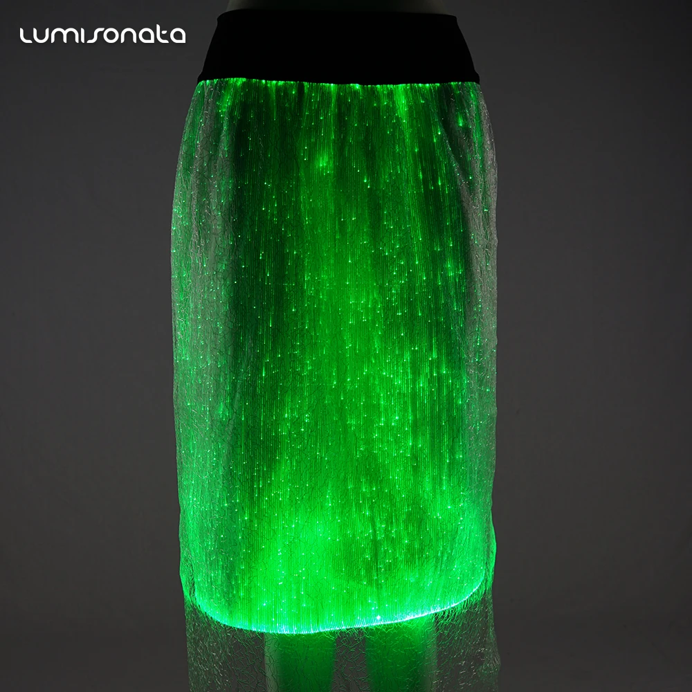 luminous fiber optic professional sexy arab belly dance costume led club dress