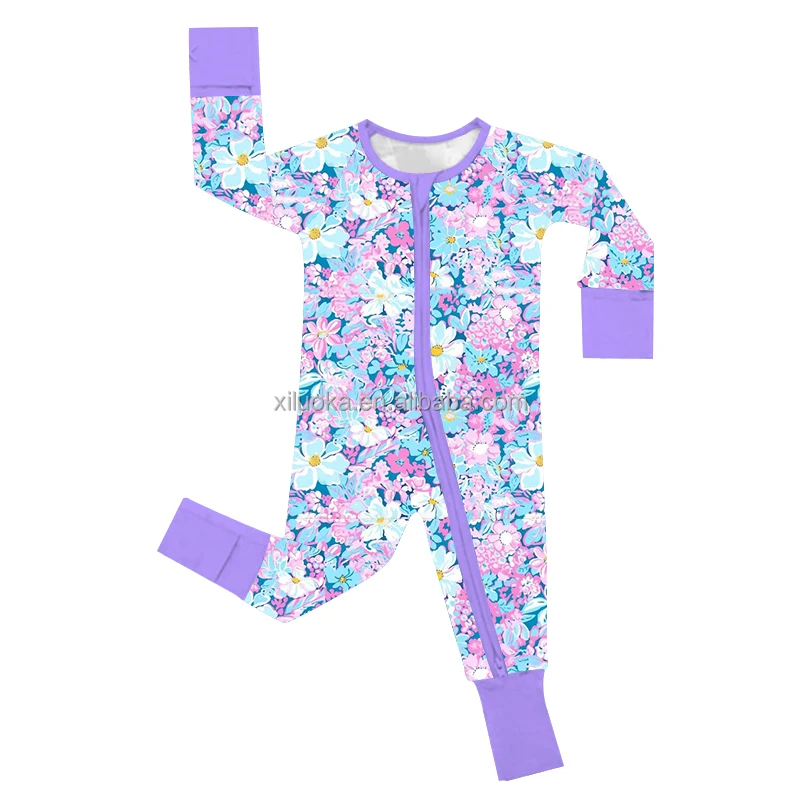 Customized High Quality Bamboo Two Piece Pajamas Set Dog Floral Print Short Sleeve Clothing Set