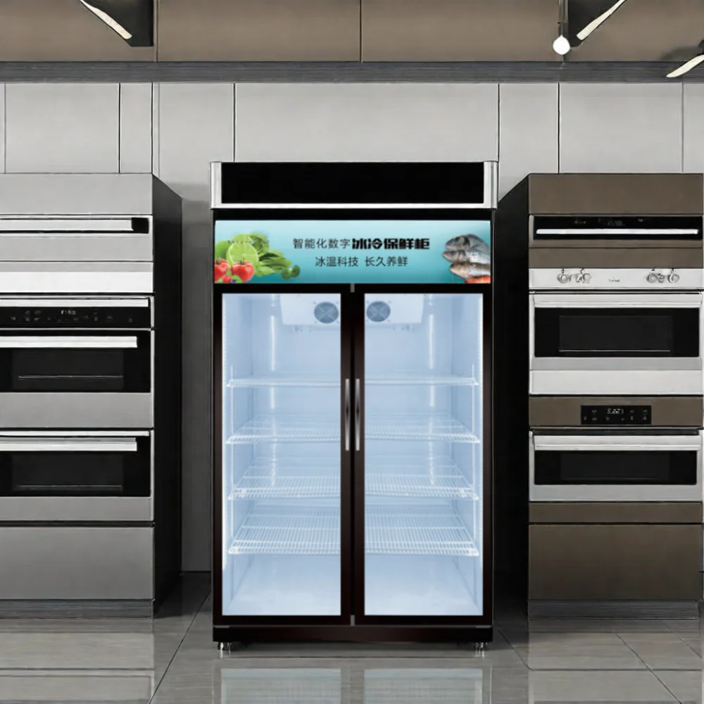 Intelligent Digital Stainless Steel Fresh-Keeping Cabinet New Portable Compressor Unit Sliding Hotels Households Outdoor Use