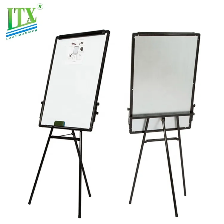 Aluminum frame flip charts whiteboard tripod adjustable height write board for home office supplier
