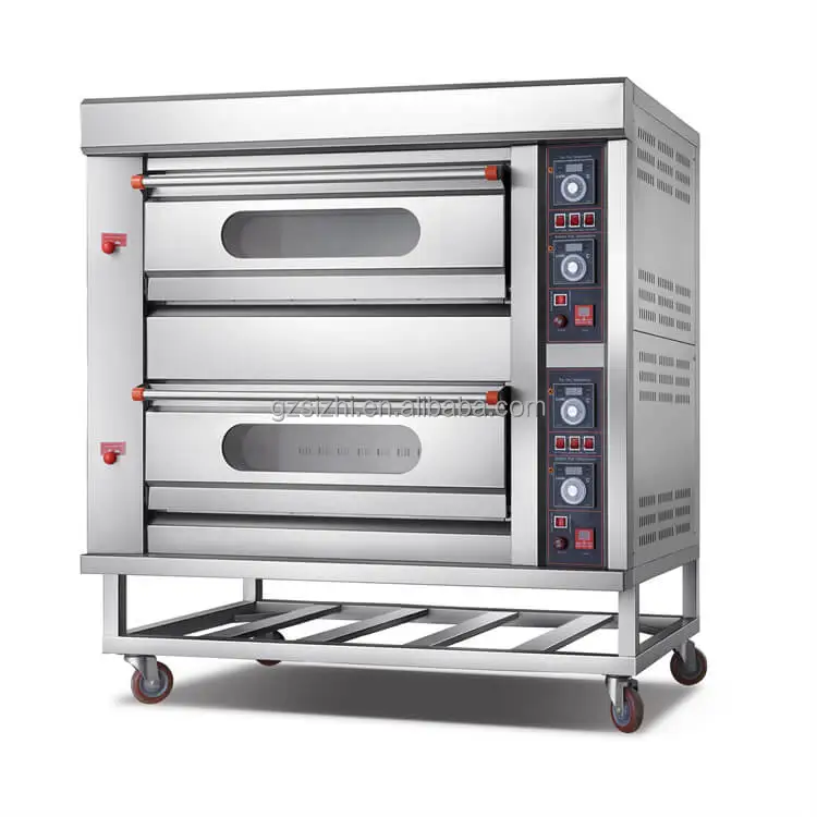 Commercial Kitchen Bakery Equipment 1 Deck 2 Tray Bread Cake Oven Gas Baking Oven