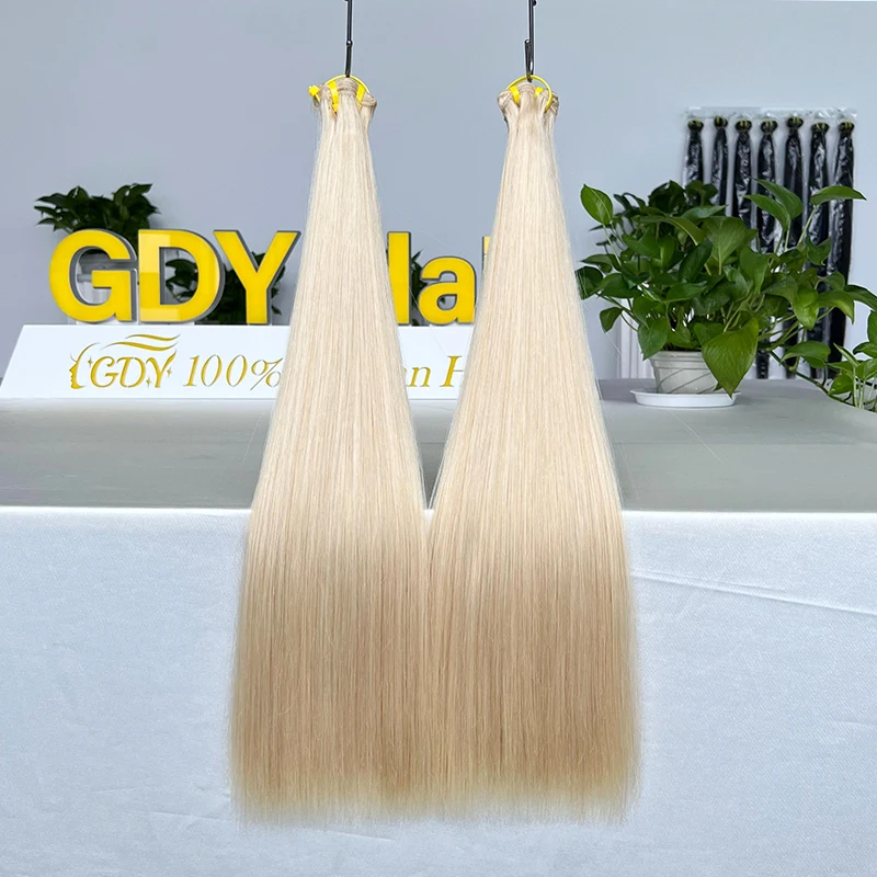 22 Inch Top Grade Weaver Double Weft 100% Natural Unprocessed Cambodian 613 Blonde Raw Double Drawn Virgin Hair Bundles