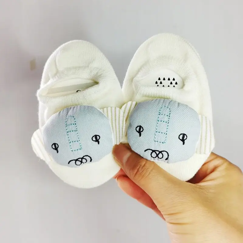 Spring Korean Fashion Cute Bow 3D Cartoon Dolls Toddler Socks Soft Cotton Fancy Non-slip Baby Floor Socks