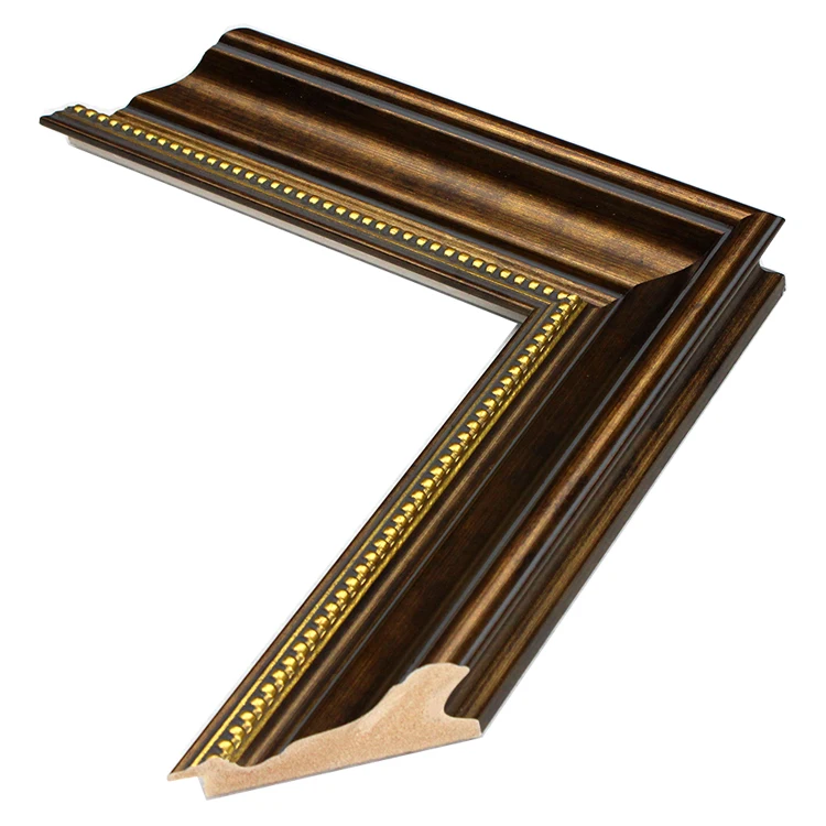 Polystyrene wood-like ps mirror photo picture frame moulding from Yiwu China