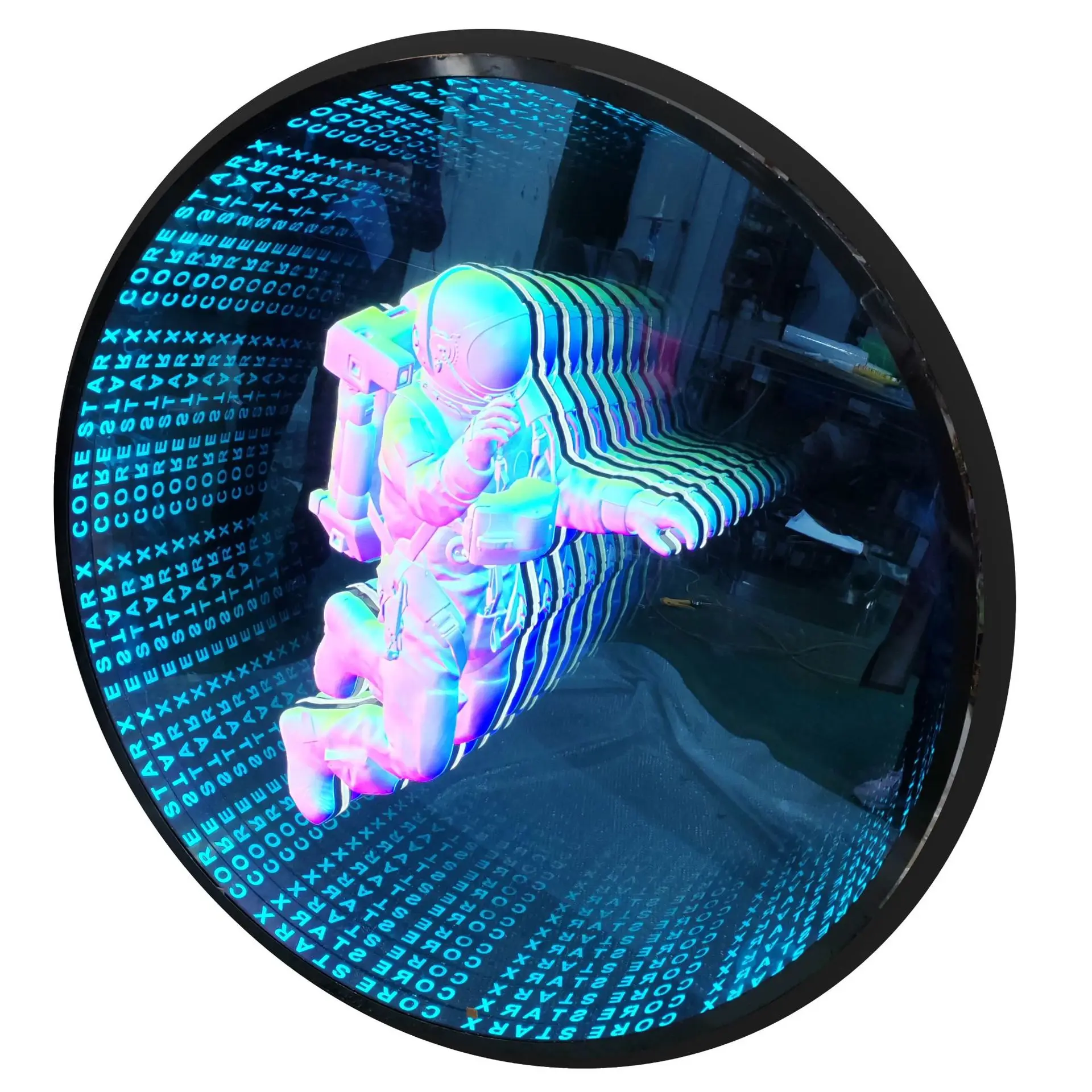 Настраиваемая 3D зеркальная настенная светодиодная неоновая вывеска новая трендовая бездна зеркало тысячный слой настенное напольное потолочное лампа