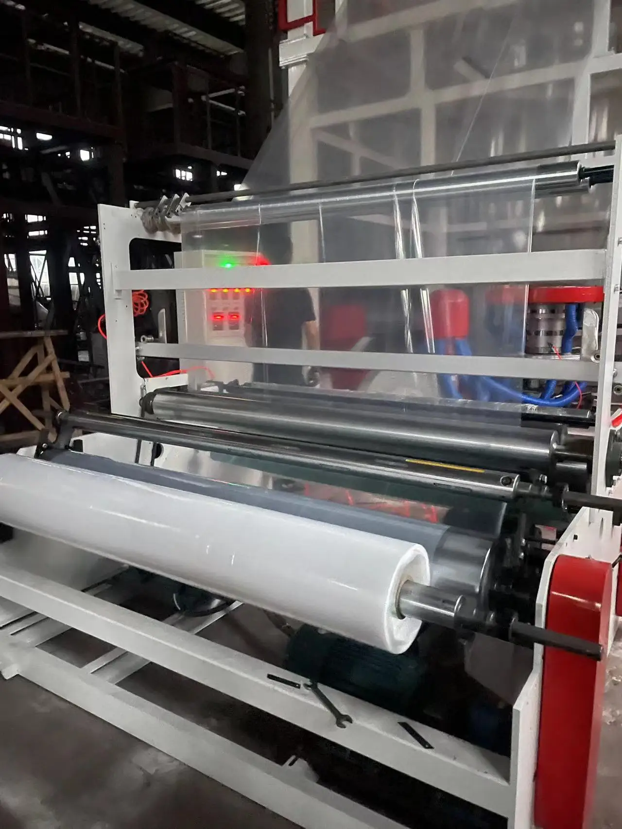 Top High Speed  Stretch HDPE LDPE Film Extruder PE Plastic Film Blowing Machine