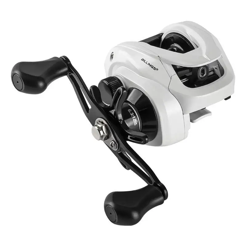 3+1bb 6.3: 1 Gear Ratio 8kg Drag Power White Left & Right Hand Bait Casting Sea Saltwater Baitcasting fishing Reel