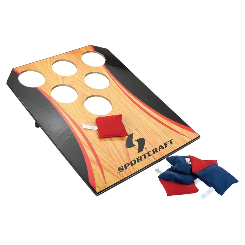 Portable 10 Piece Corn hole board bean bag toss Game Set for kids and adults backyard family party