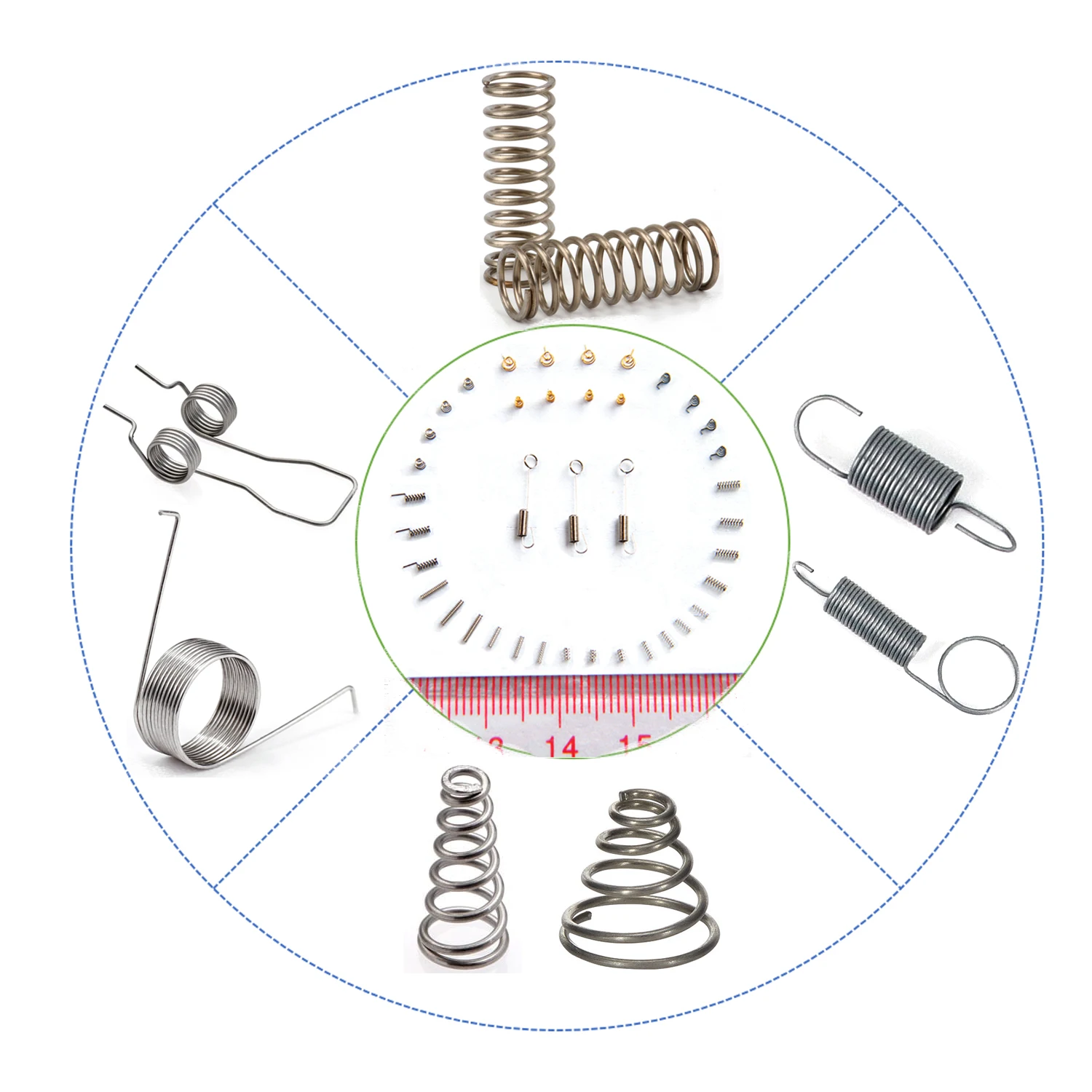 Custom Spring Door Latch Corn Torsion Tension Clip Miniature Extended Hook Extension Small Steel Coil Compression Spring