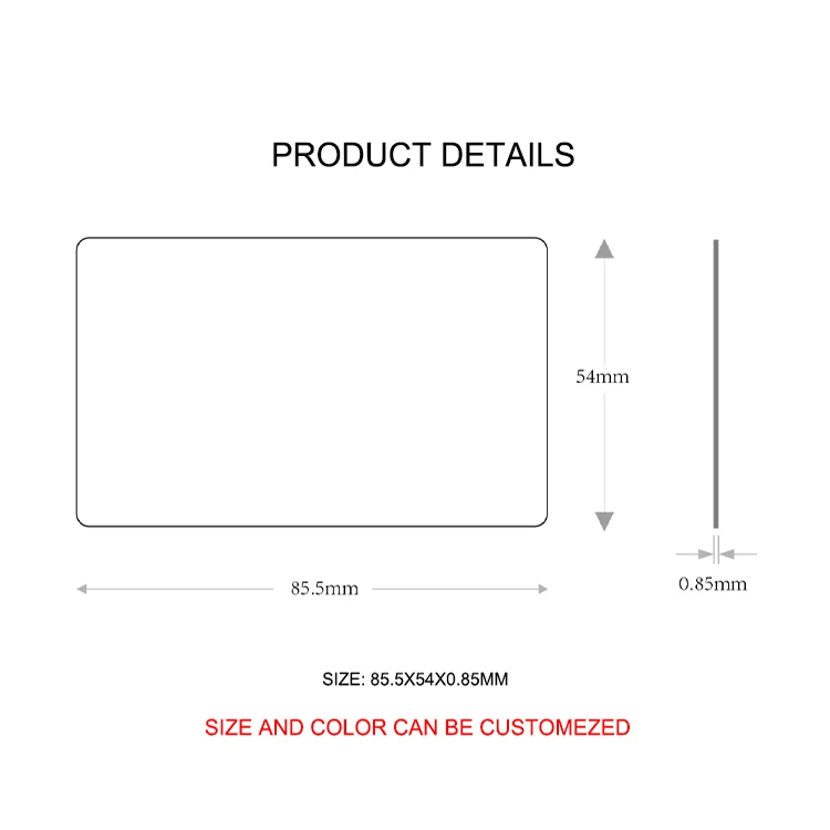 High Quality Standard Size RFID Contact IC Smart Blank Sle4442 Chip Card