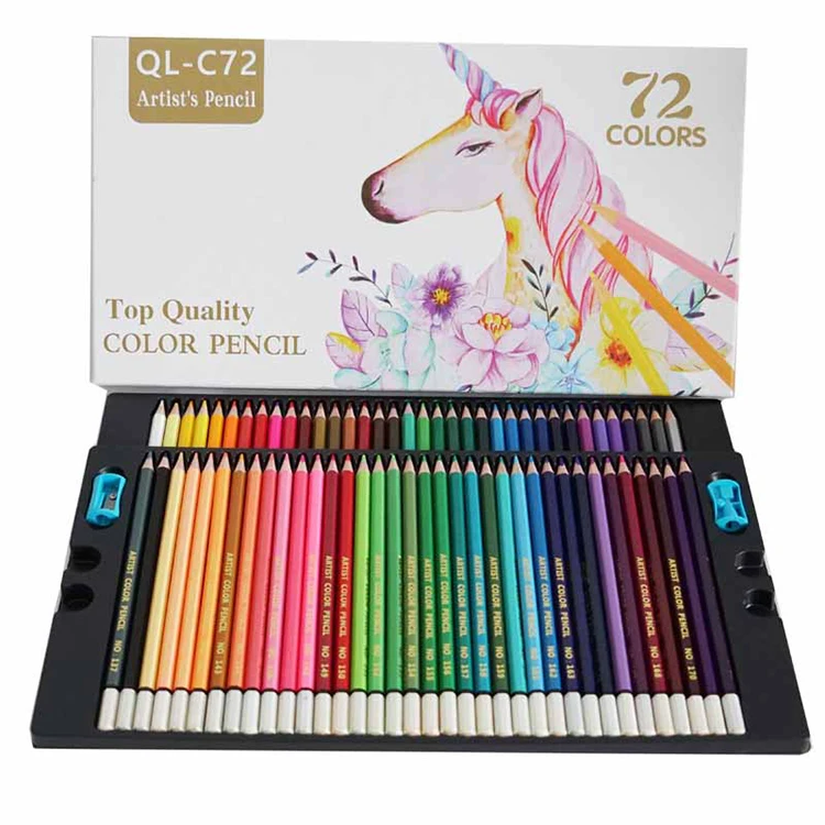 Factory direct sale professional colored pencils, non-toxic 72 colors students drawing color pencils