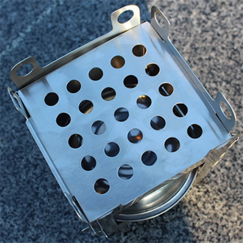 Woodburning Stove Portable Backpacking Camping Outdoor Firewood Furnace Lightweight Bbq Picnic Flatpack Stove