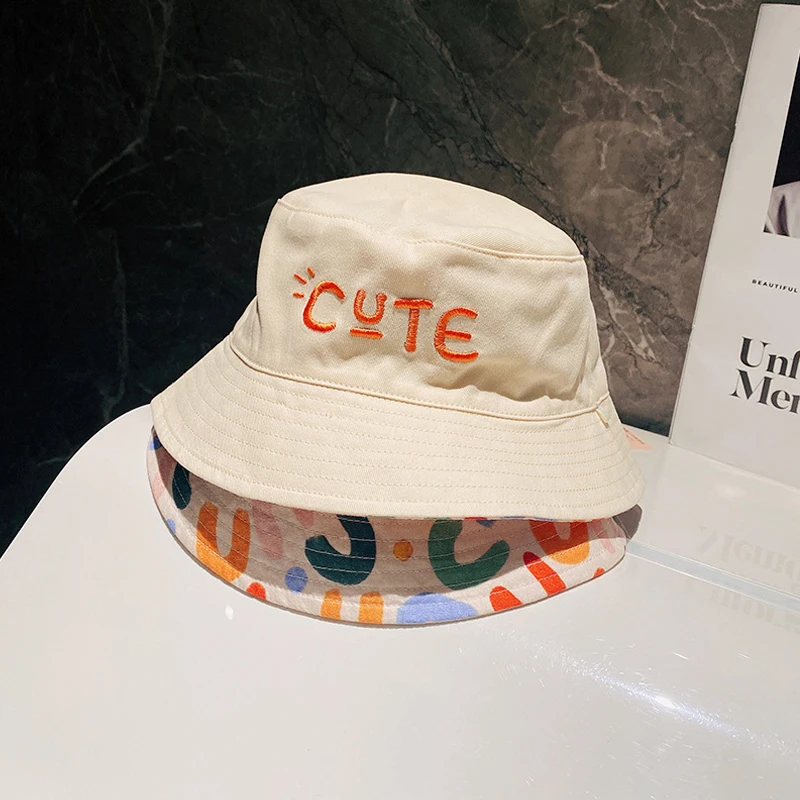 Trendy Designer Sublimation Printed Bucket Hat Double-Sided Reversible Fisherman Cap