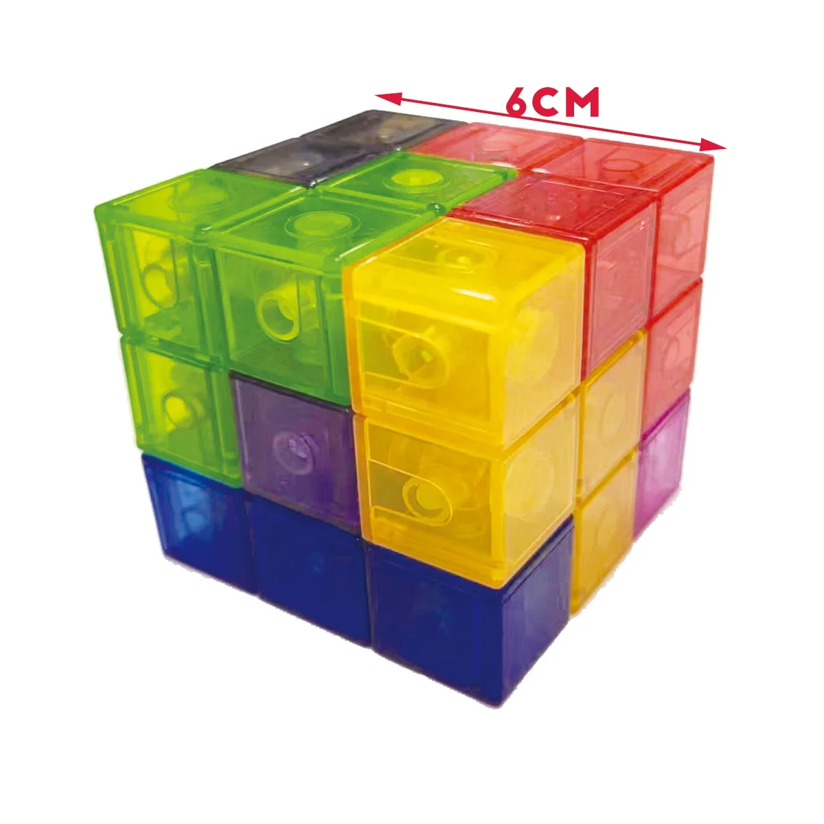 2024 Kids Magnetic Toys,Creative Plastic Magnetic Cube 3D Puzzle Toy, DIY Building Block Toy Shape Matching Educational Toys