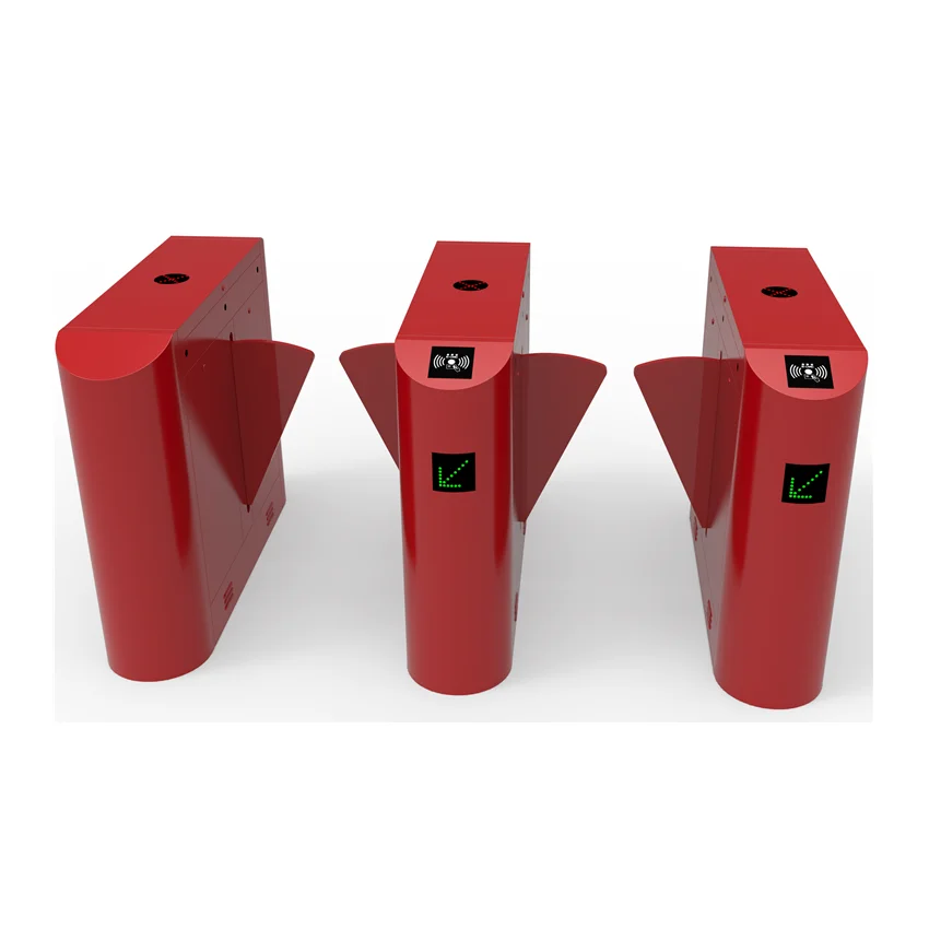 Fully Automatic Pedestrian Control High Safety Pay Entry Ticket System flap barrier turnstile With Face Recognition