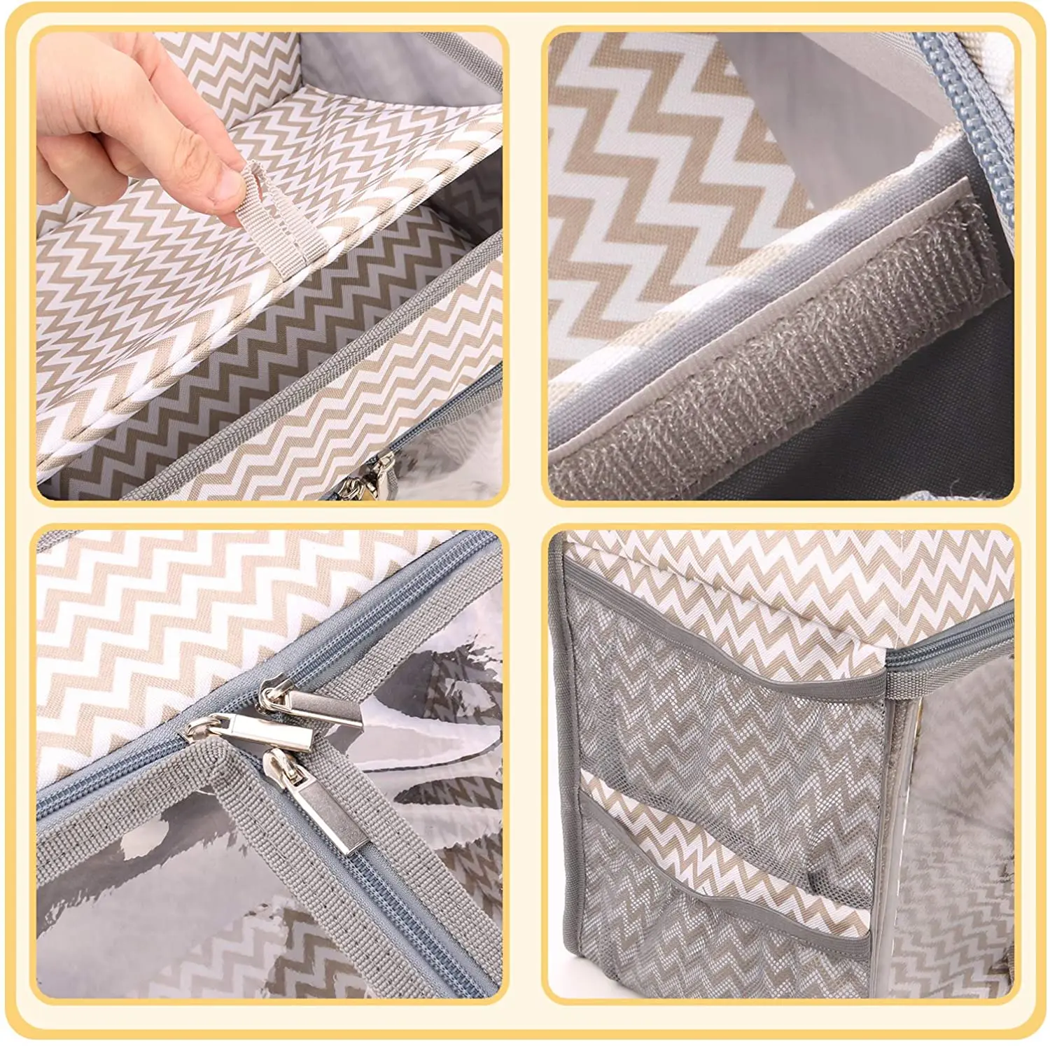 
Large Capacity Waterproof Nursery Storage Organizer Hanging Baby Diaper Organizer Bag 
