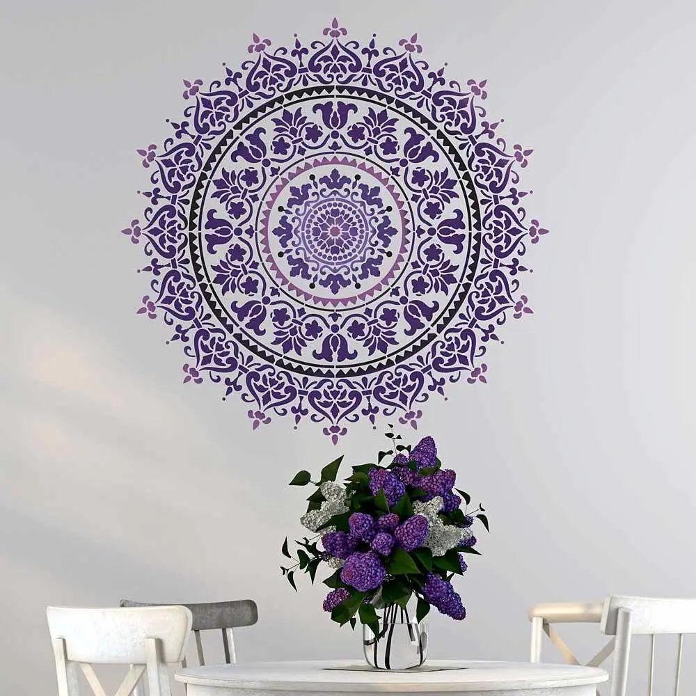 Mandala Stencil Template - Reusable Large or Small Mandala Sizes for Crafts - Perfect Wall Stencils for Home Decor
