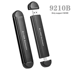 M.2 NVMe SSD Enclosure 10Gbps USB C USB3.1 Hard Drive Case Support 2280/ 2242/ 2260 SSDs External Hard Drive Enclosure