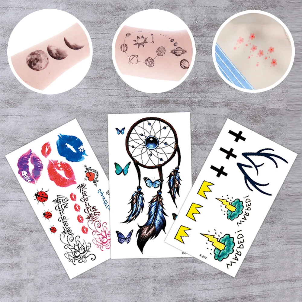 custom tattoos temporary keep 7 days cute body sticker waterproof temporary tattoo stickers