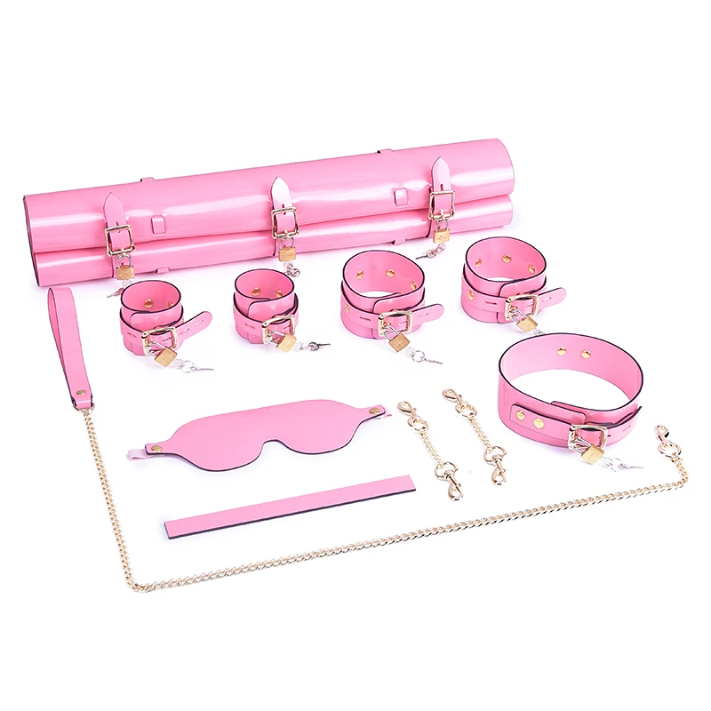 
Couple sex toy patent leather storage bag set of 11 sm set 