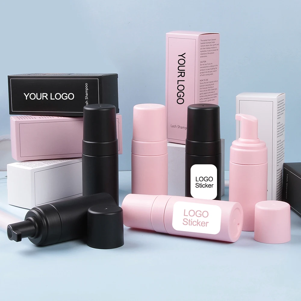 Custom private label lash shampoo bottle private label eyelash extension shampoo lash shampoo